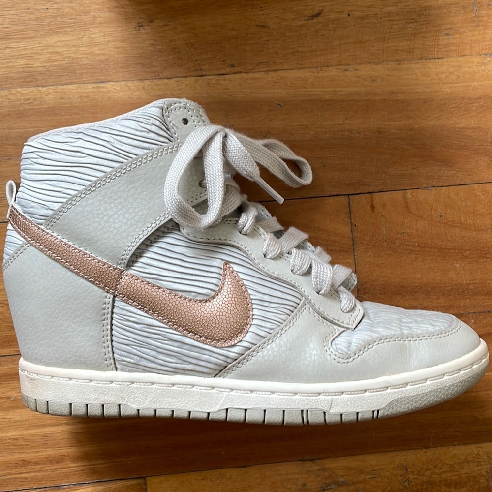Wedge rose gold high tops